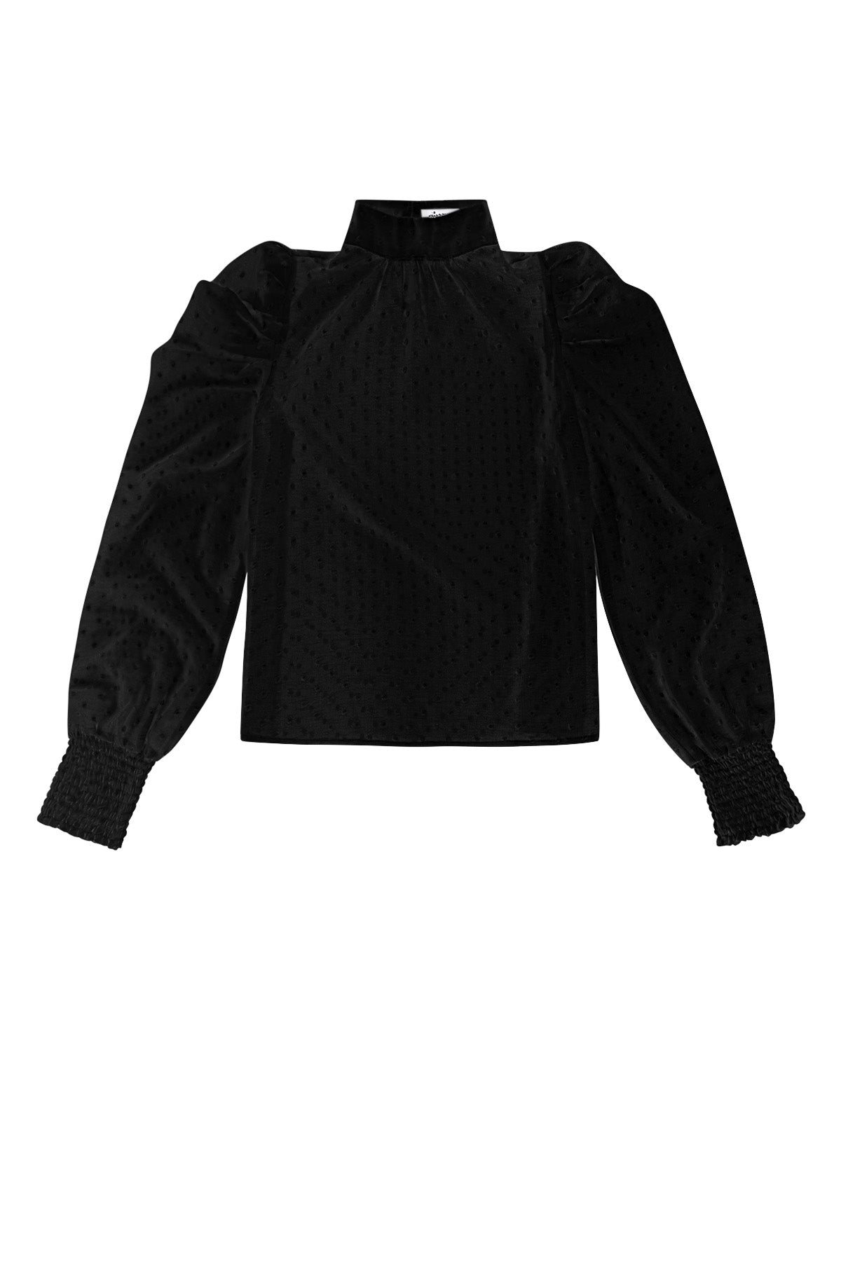 Top Puff Sleeve Hoge Hals - Meerdere kleuren