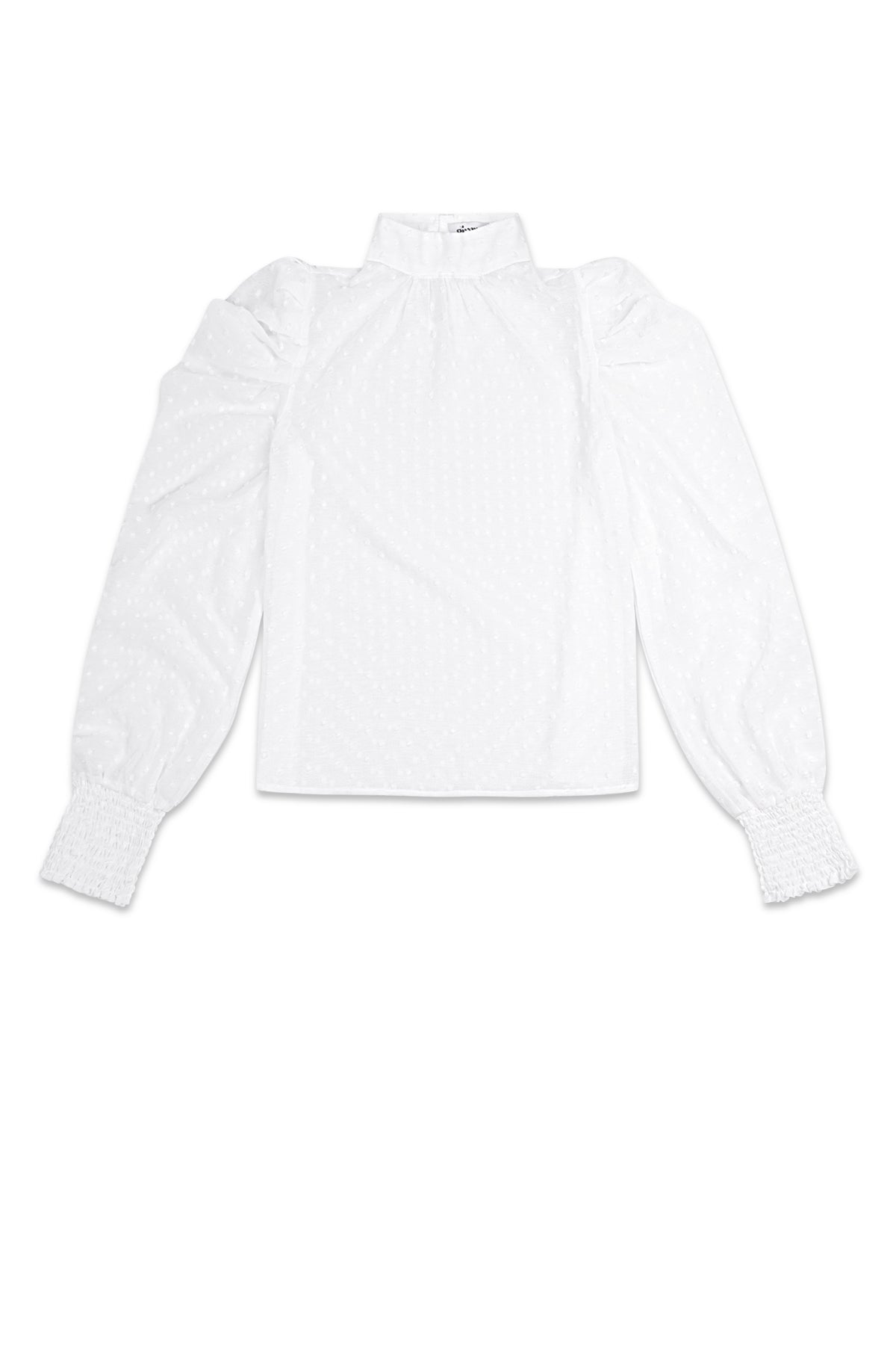 Top Puff Sleeve Hoge Hals - Meerdere kleuren