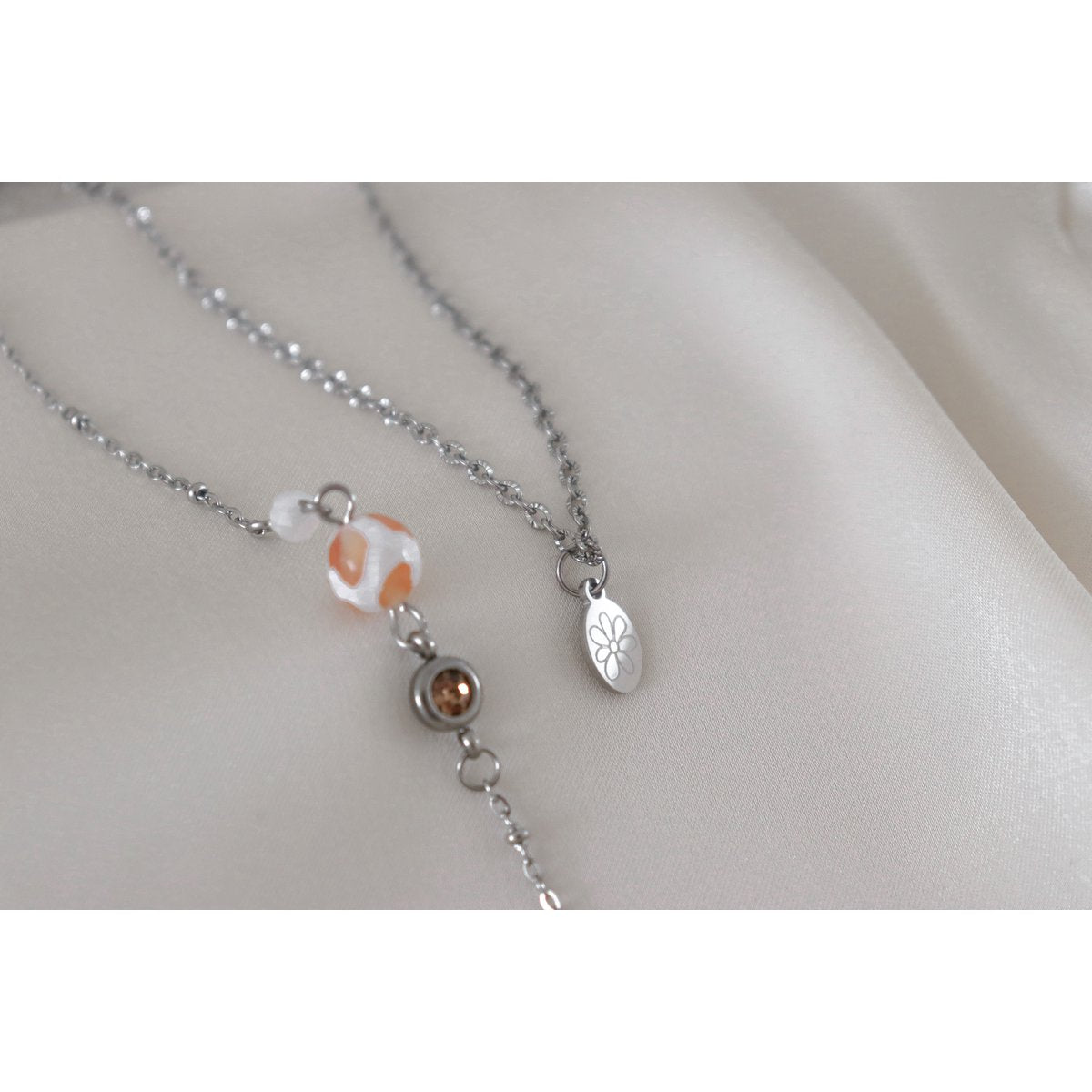 Dzi Agaat & Maansteen Armband - Zilver