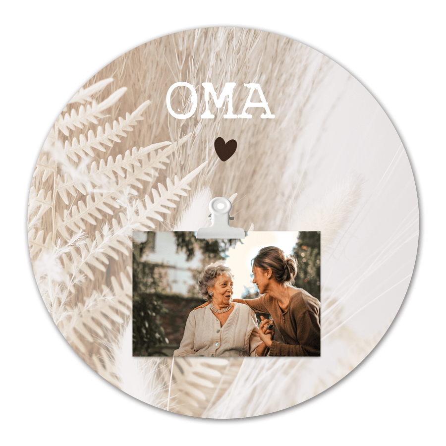 Cirkel met foto oma