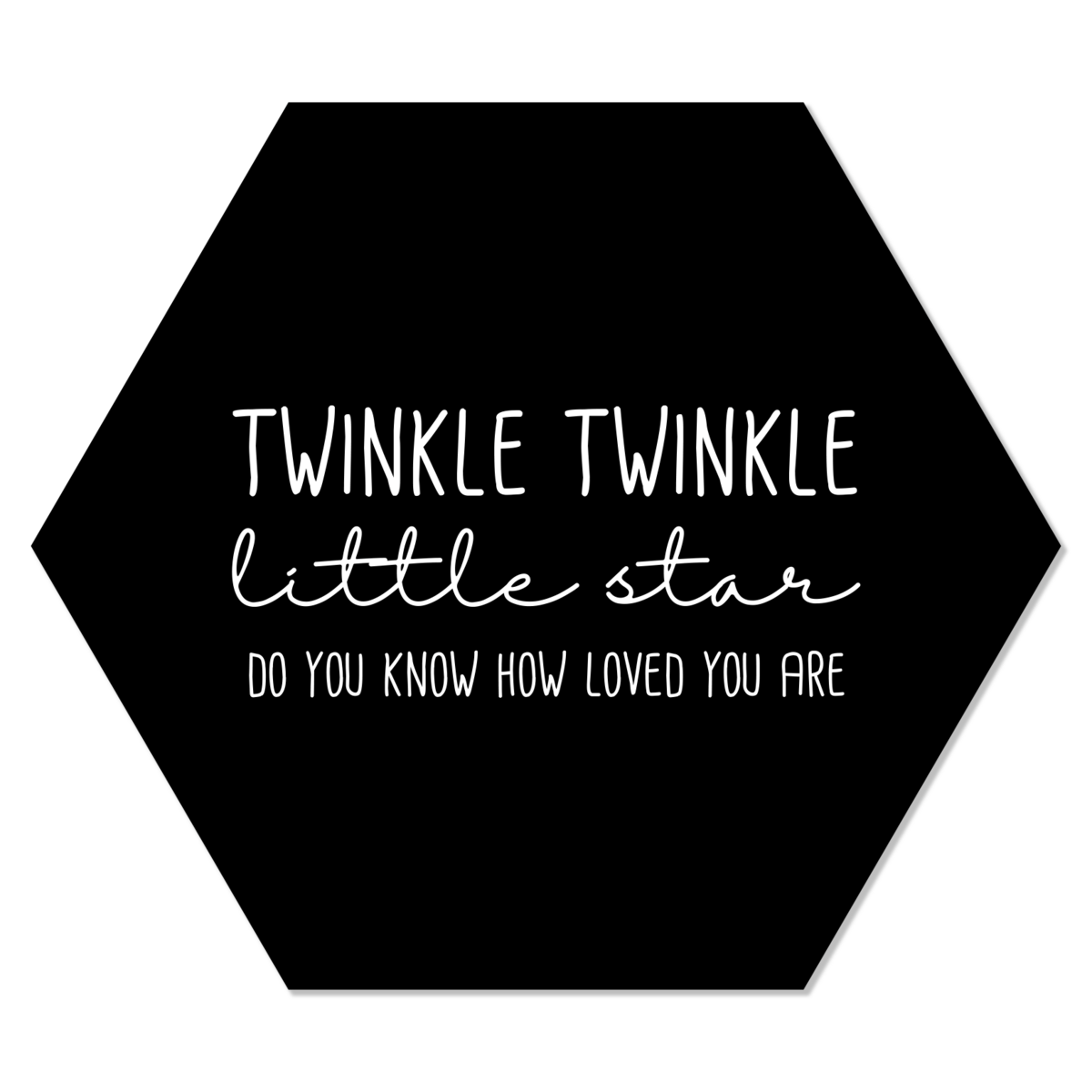 Muurhexagon twinkle twinkel zwart