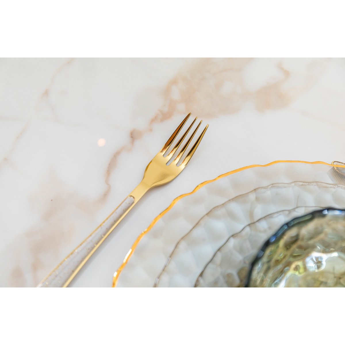 GOUDEN BESTEK MET GLITTER - 24-DELIG
