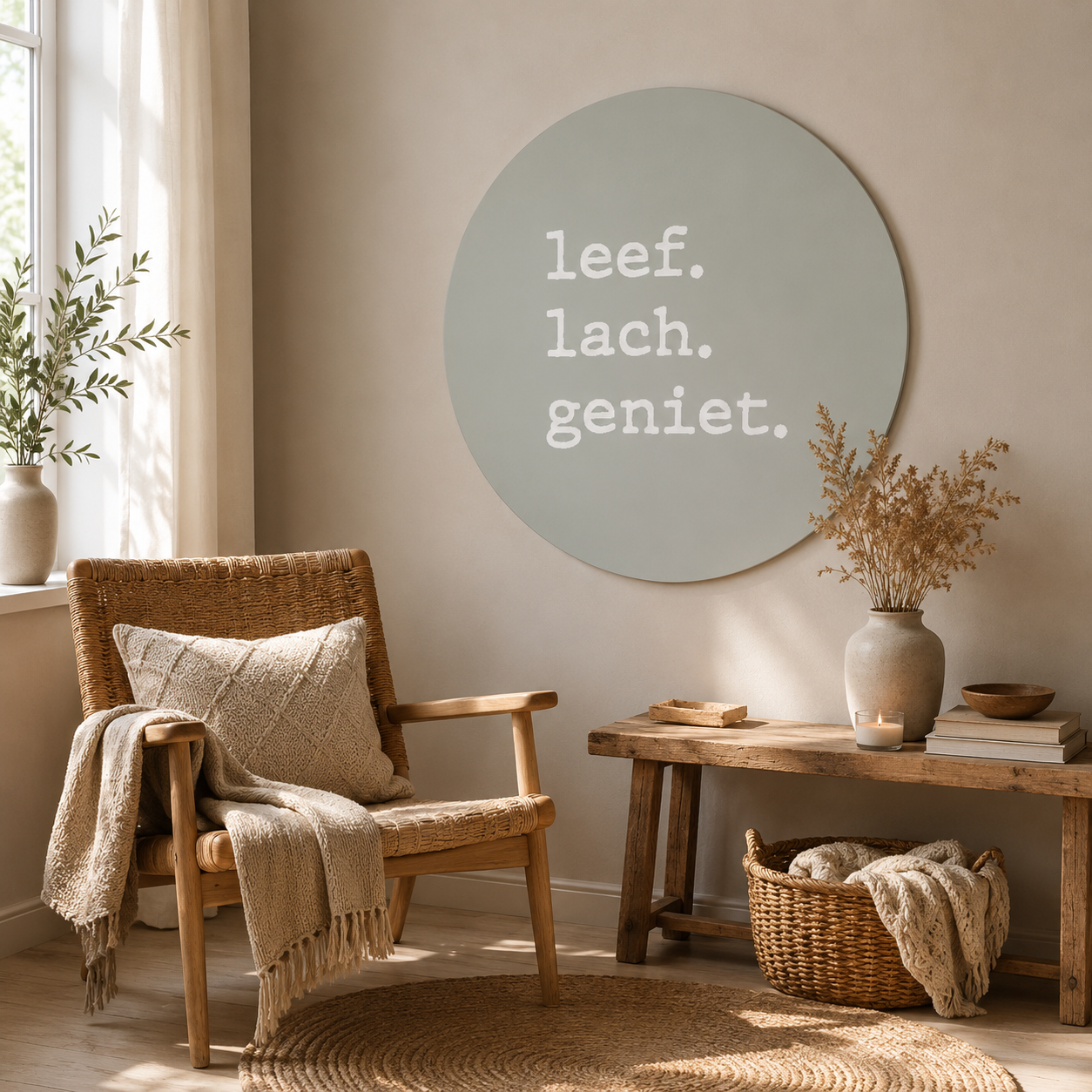 Muurcirkel leef lach geniet groen