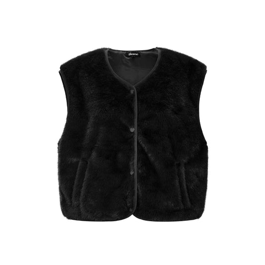 Woven Polyester Fiber Vrouwen Vest Casual Herfst/Winter Solid Color