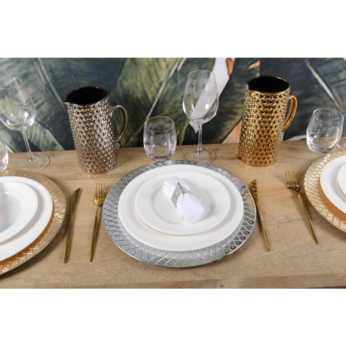 Triangle Martele Silver handdoekringen - set van 4