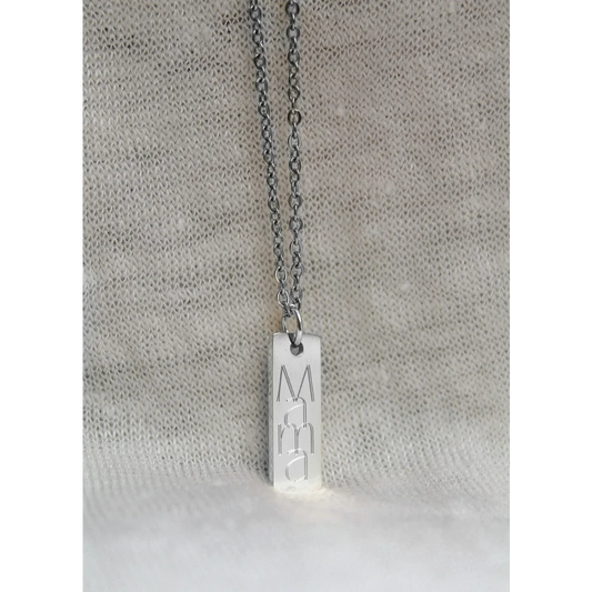 Ketting Mama Gravure Plaatje - Zilver