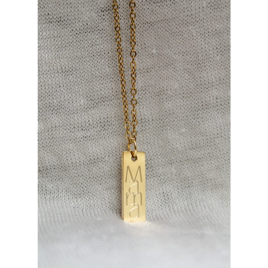Ketting Mama Gravure Plaatje - Goud