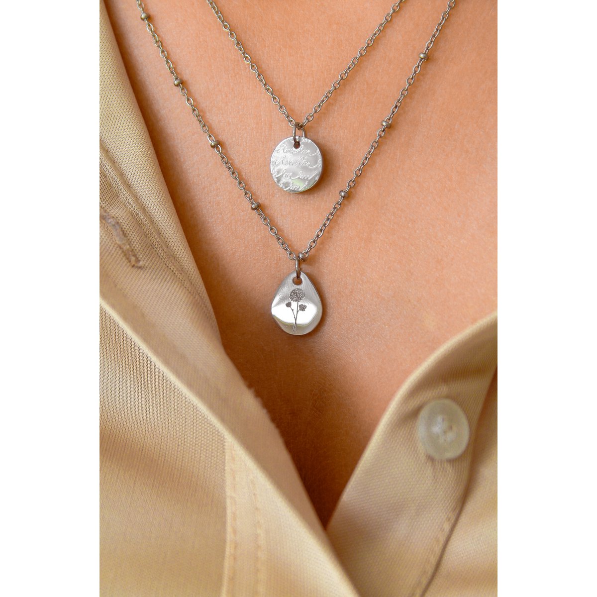 Ketting Love Love Love - Zilver