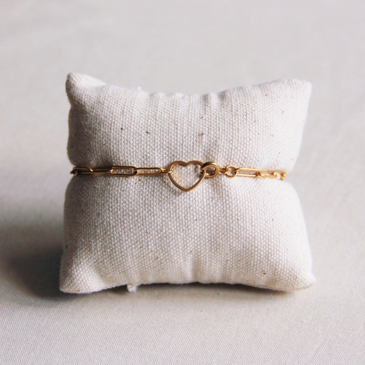 Armband met open hartvergrendeling-goud