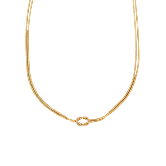 Infinity Knoop Ketting - Goud