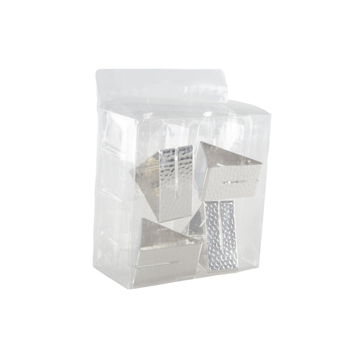 Triangle Martele Silver handdoekringen - set van 4