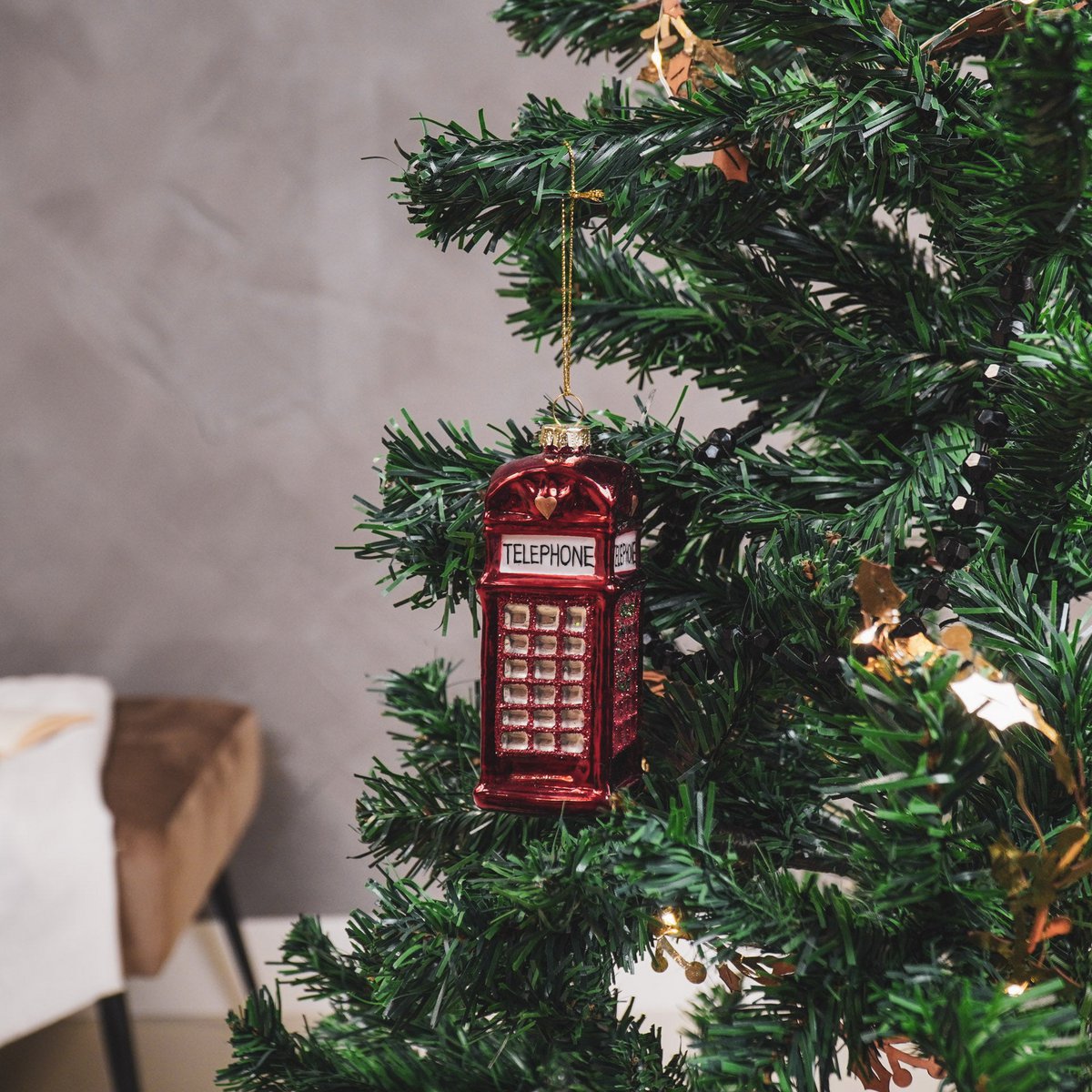 Kersthanger - Jubileumkiosk - Glas - 4,5x4,5x12cm