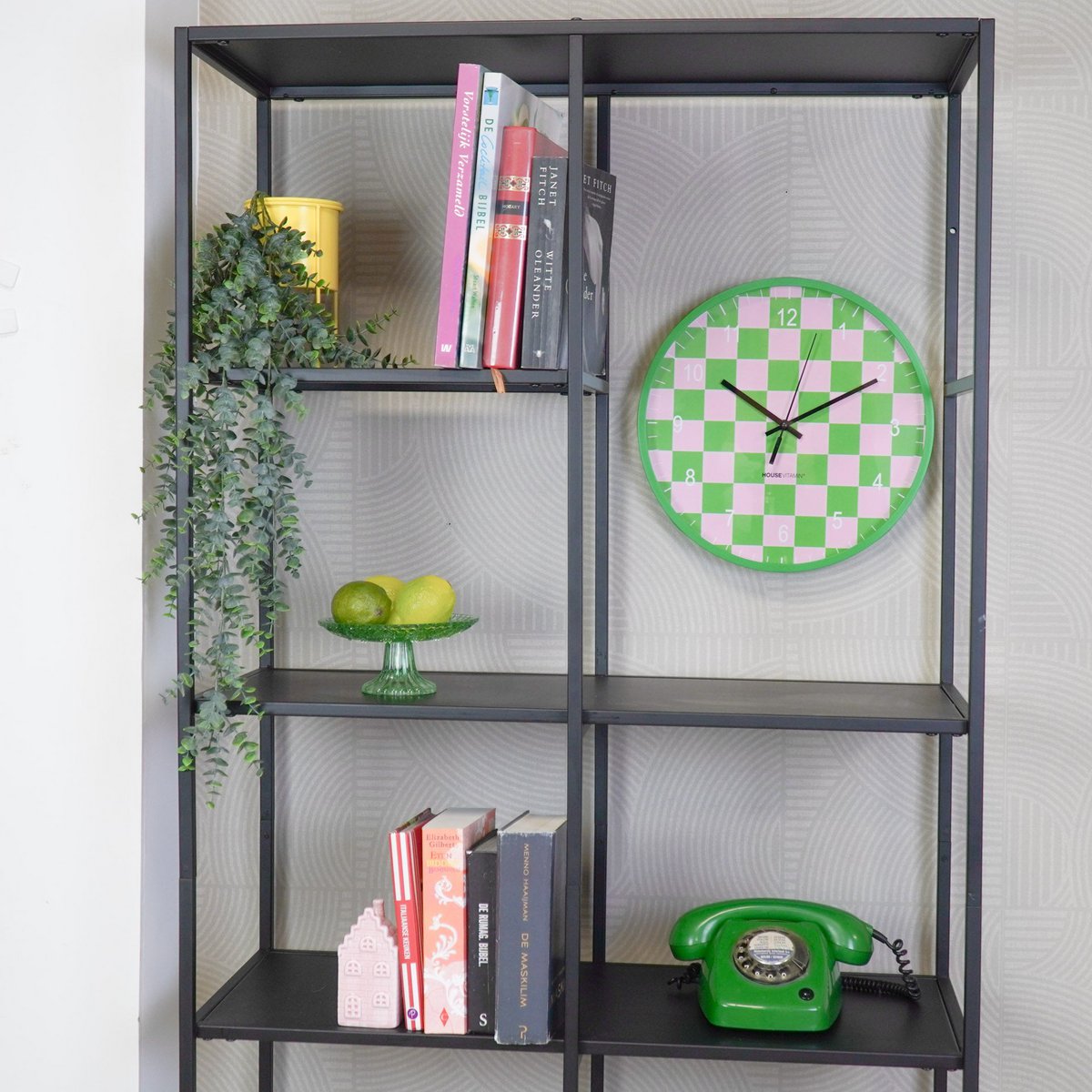 Kleurrijke Wandklok met 3D-cijfers - 34cm