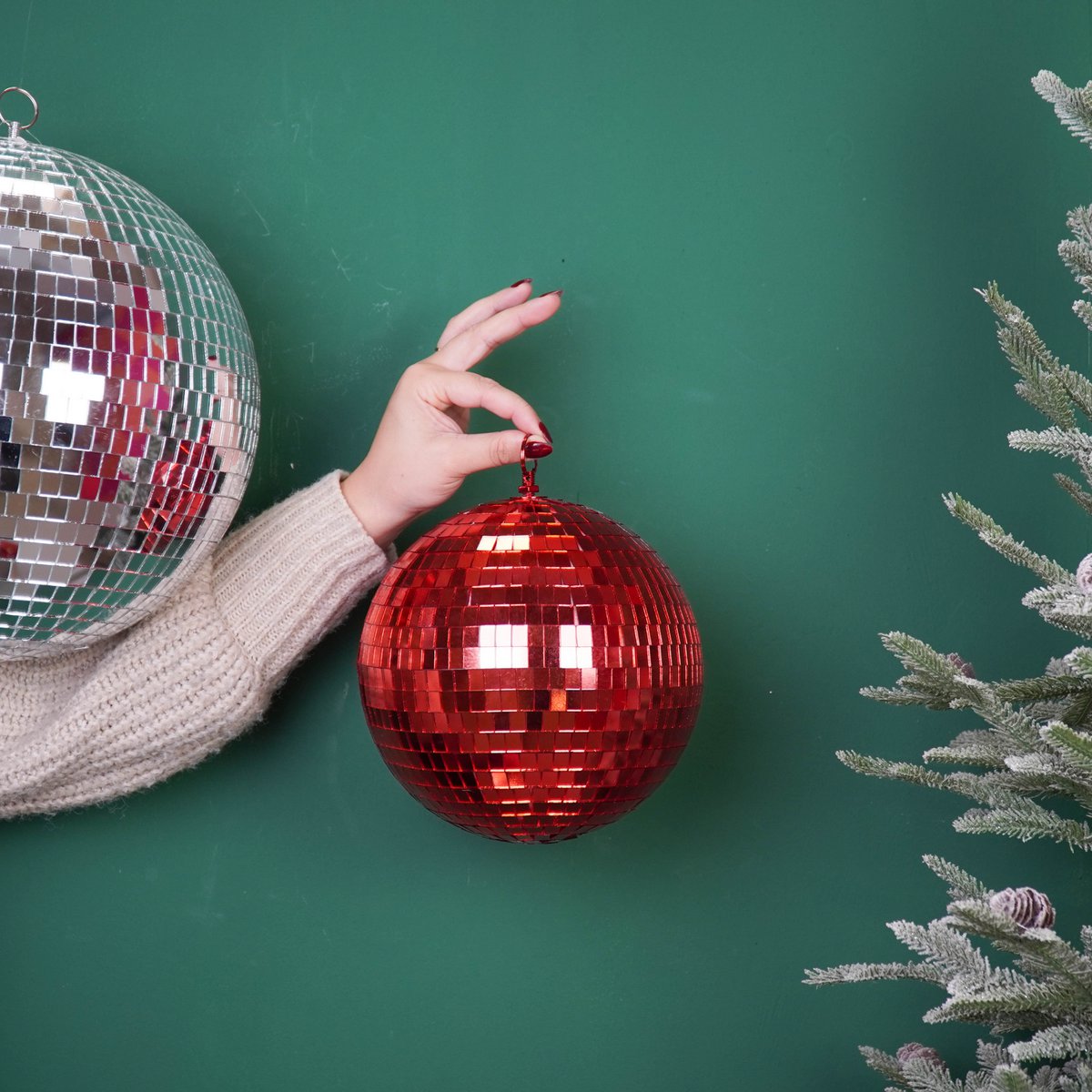 Kersthanger - Discobal - Schuim - Rood - 20cm