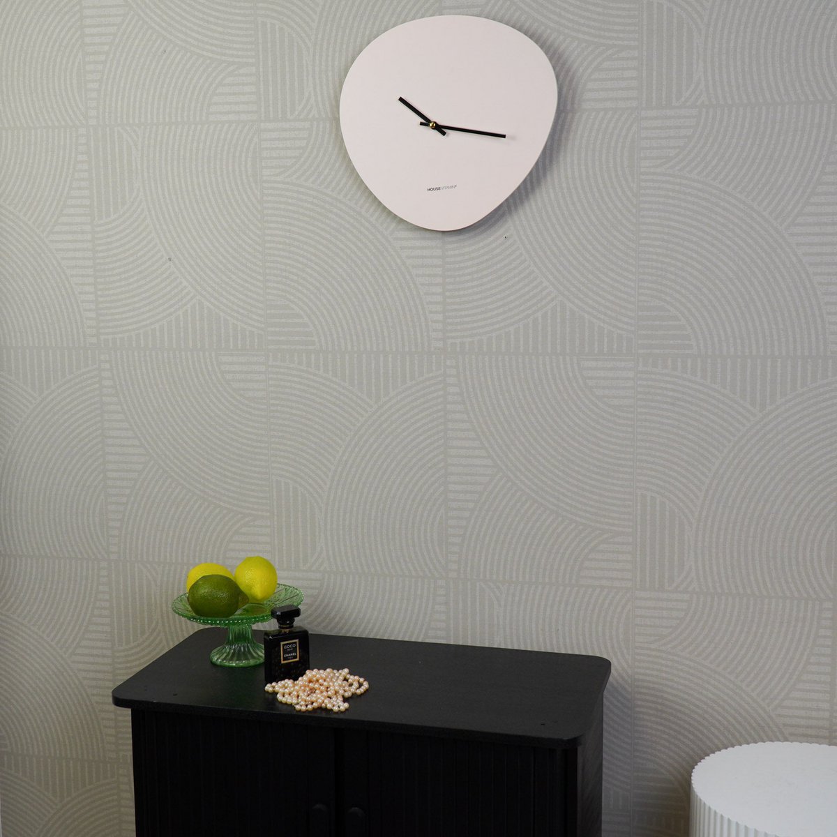 Organische Wandklok Lichtroze - 30 cm