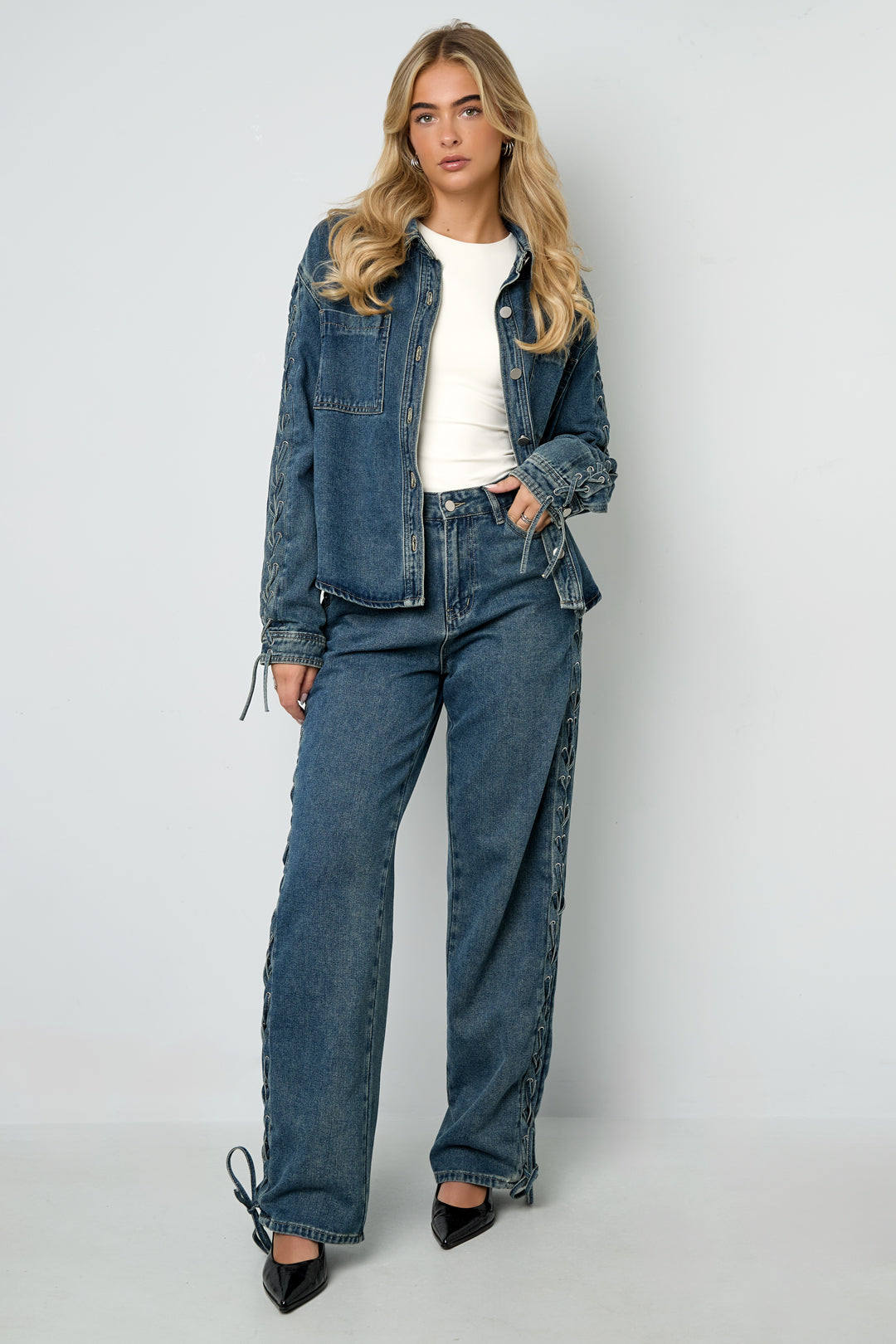 Jeansjack Casual Met Sluiting - Meerdere kleuren