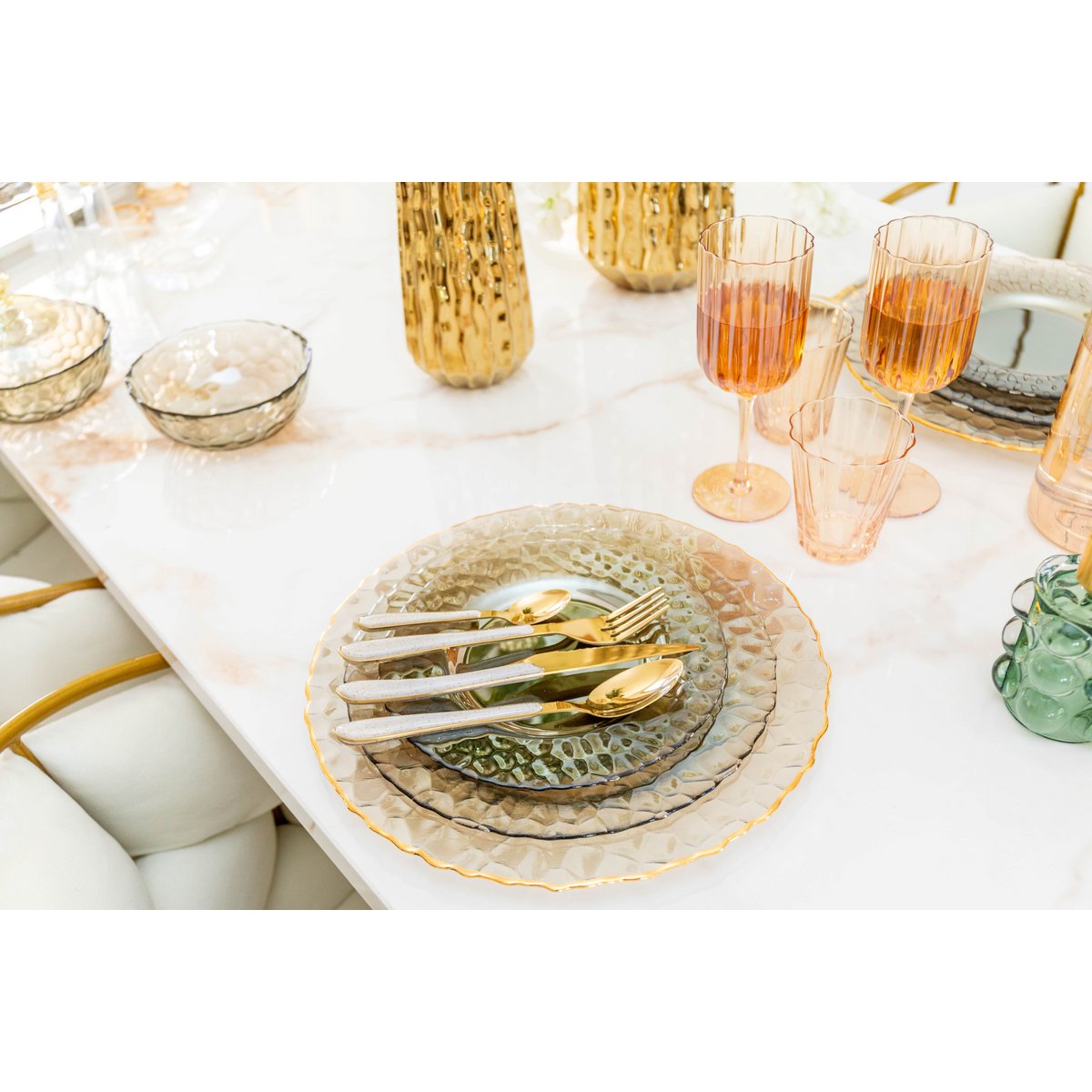 GOUDEN BESTEK MET GLITTER - 24-DELIG