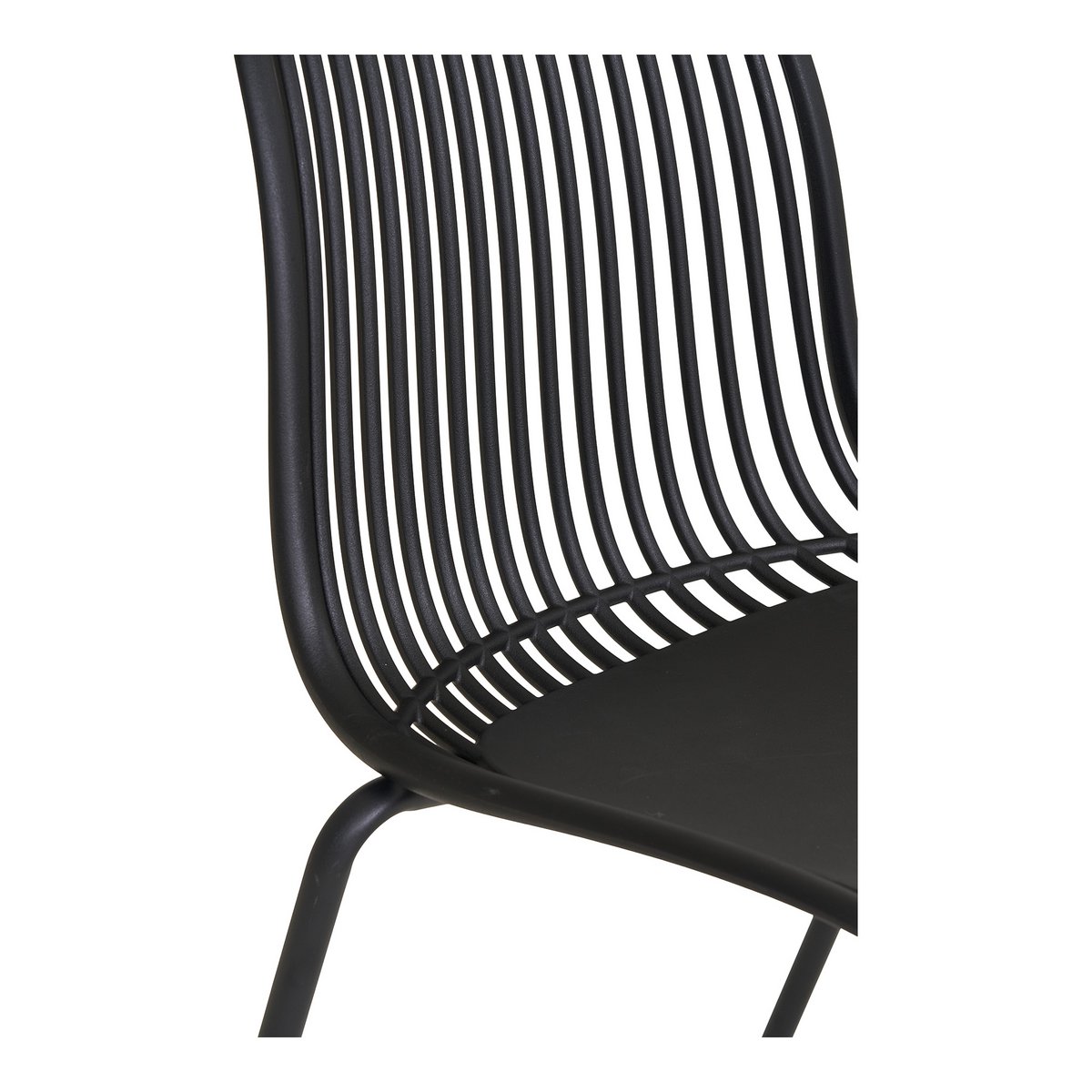 Branson tuinstoel - zwart- Set van 4