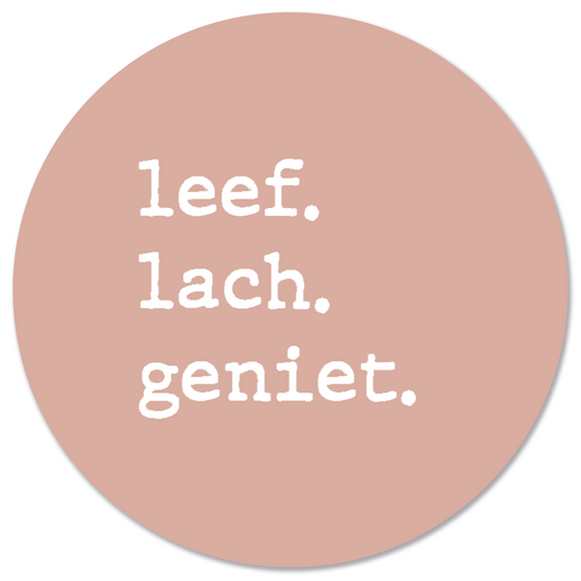 Muurcirkel leef lach geniet zalm