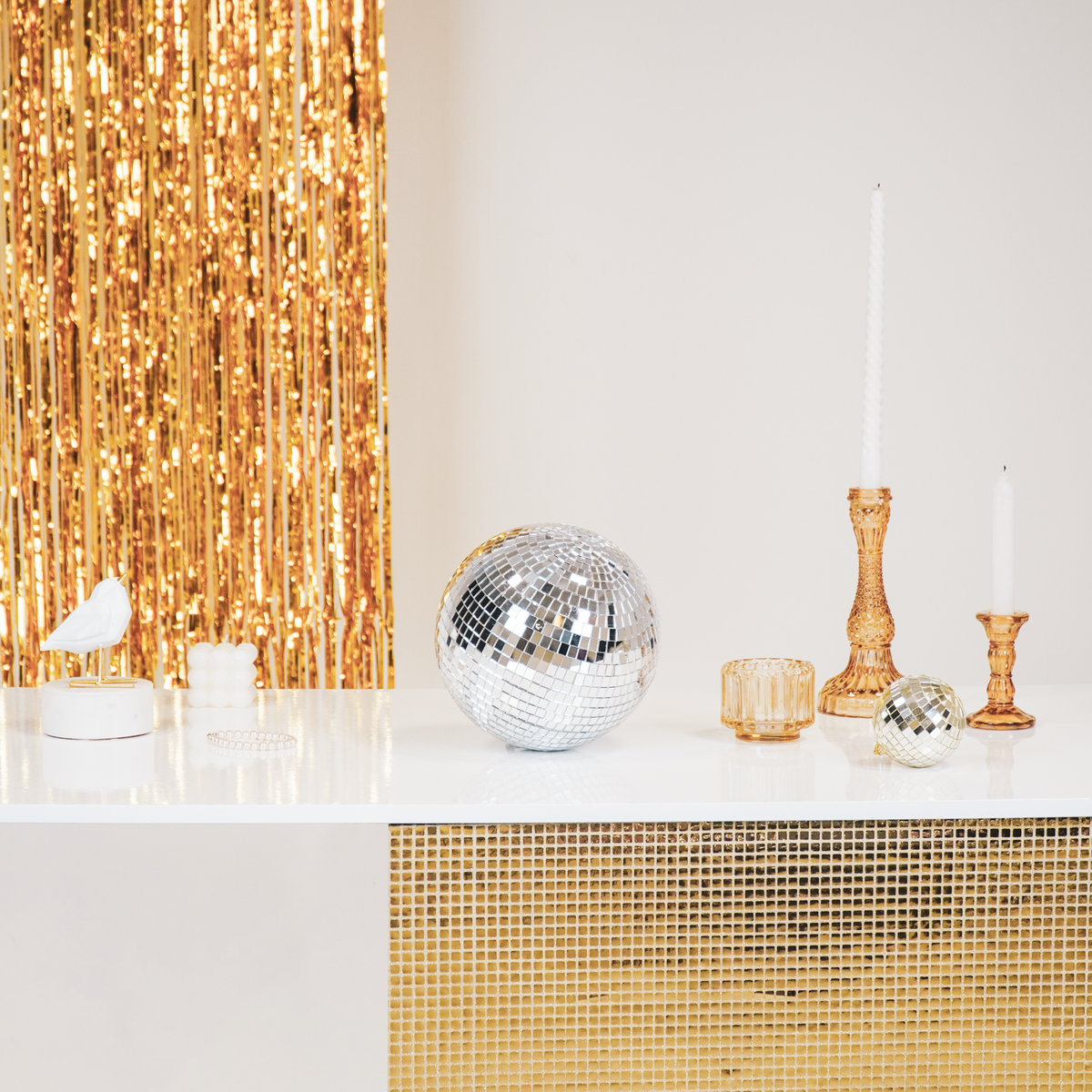 Kerstdecoratie - Kersthanger - Discobal - Schuim - Zilver - 20x20x20cm