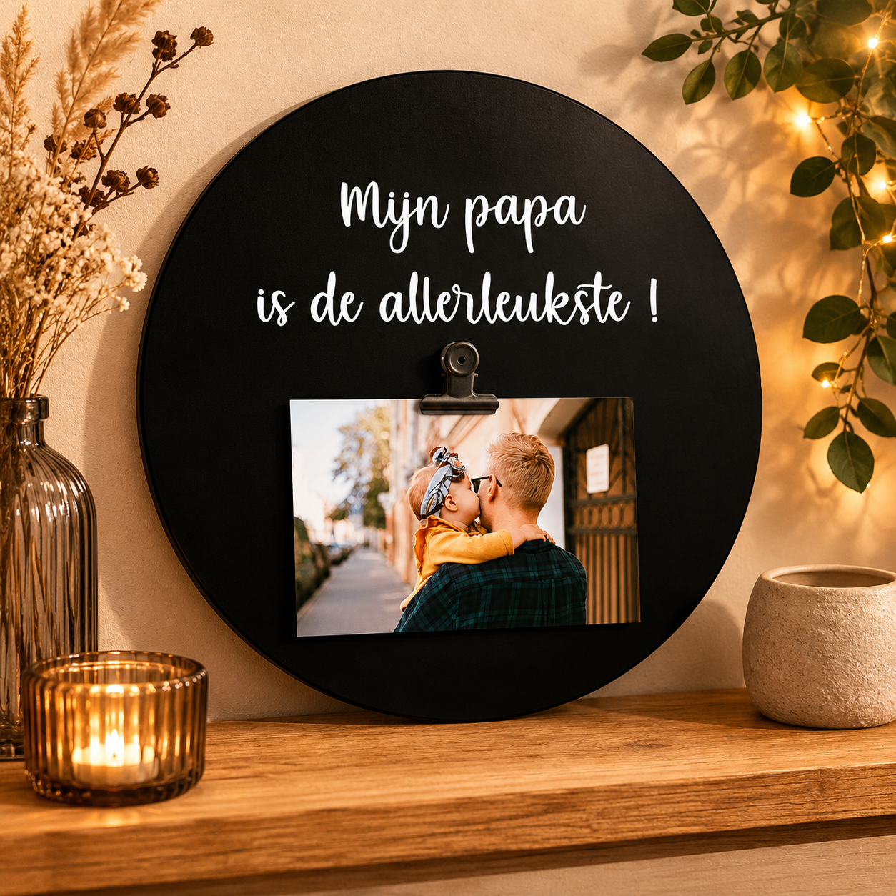 Cirkel met foto mijn papa is de allerleukste
