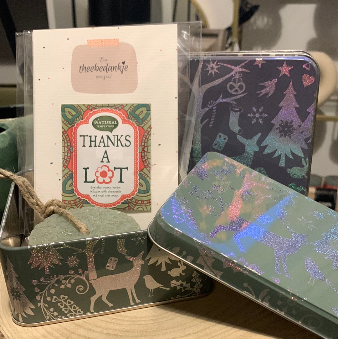 Bewaarblik kerst 12 cm