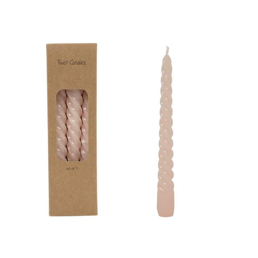 Twist kaarsen - roze