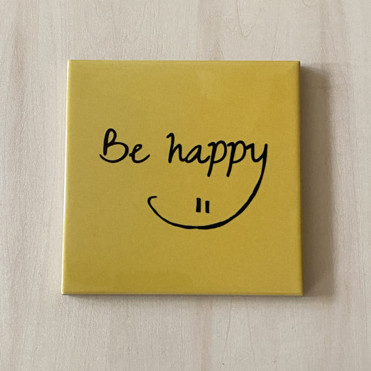 Handgemaakte tegel – Be happy