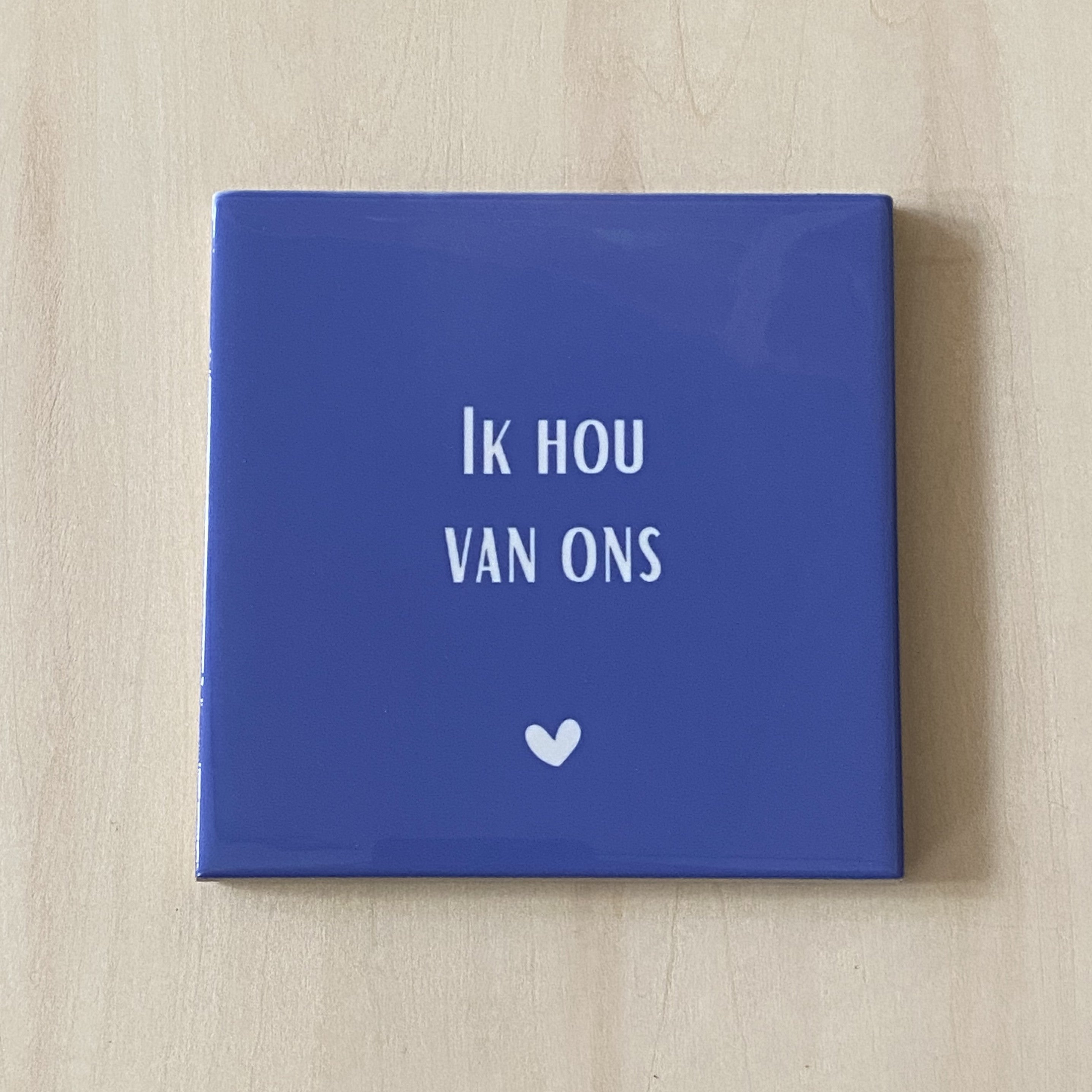 Handgemaakte tegel – Ik hou van ons