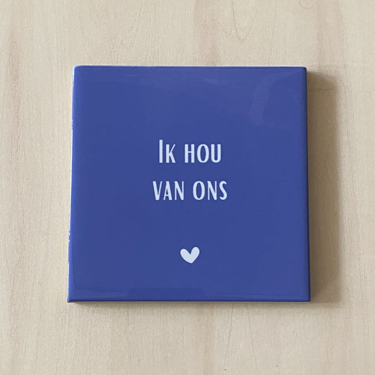 Handgemaakte tegel – Ik hou van ons