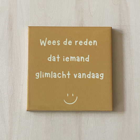 Handgemaakte tegel – Glimlacht