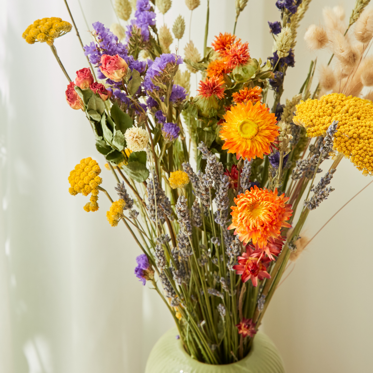 Droogbloemen - Veldboeket - Oranje