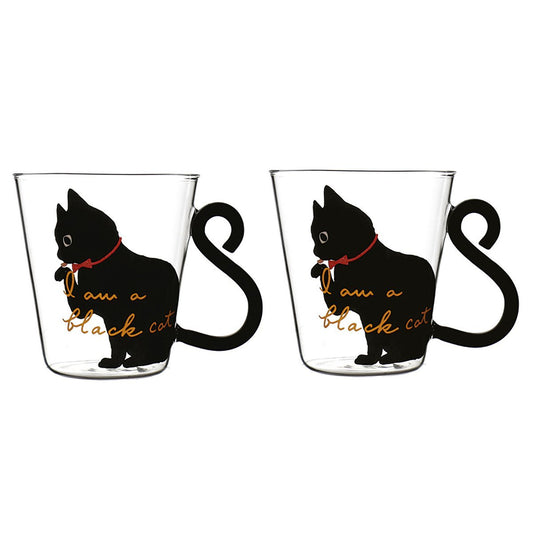 SET VAN 2 KOPJES 300 ML KAT DECOR