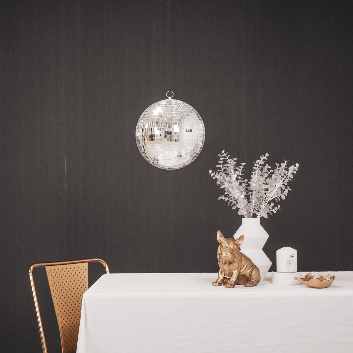 Kersthanger - Discobal - Schuim - Zilver - 25cm