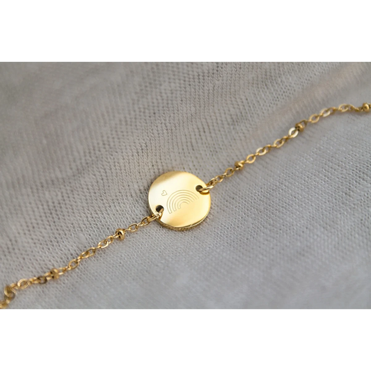 Armbandje Regenboogbaby - Goud