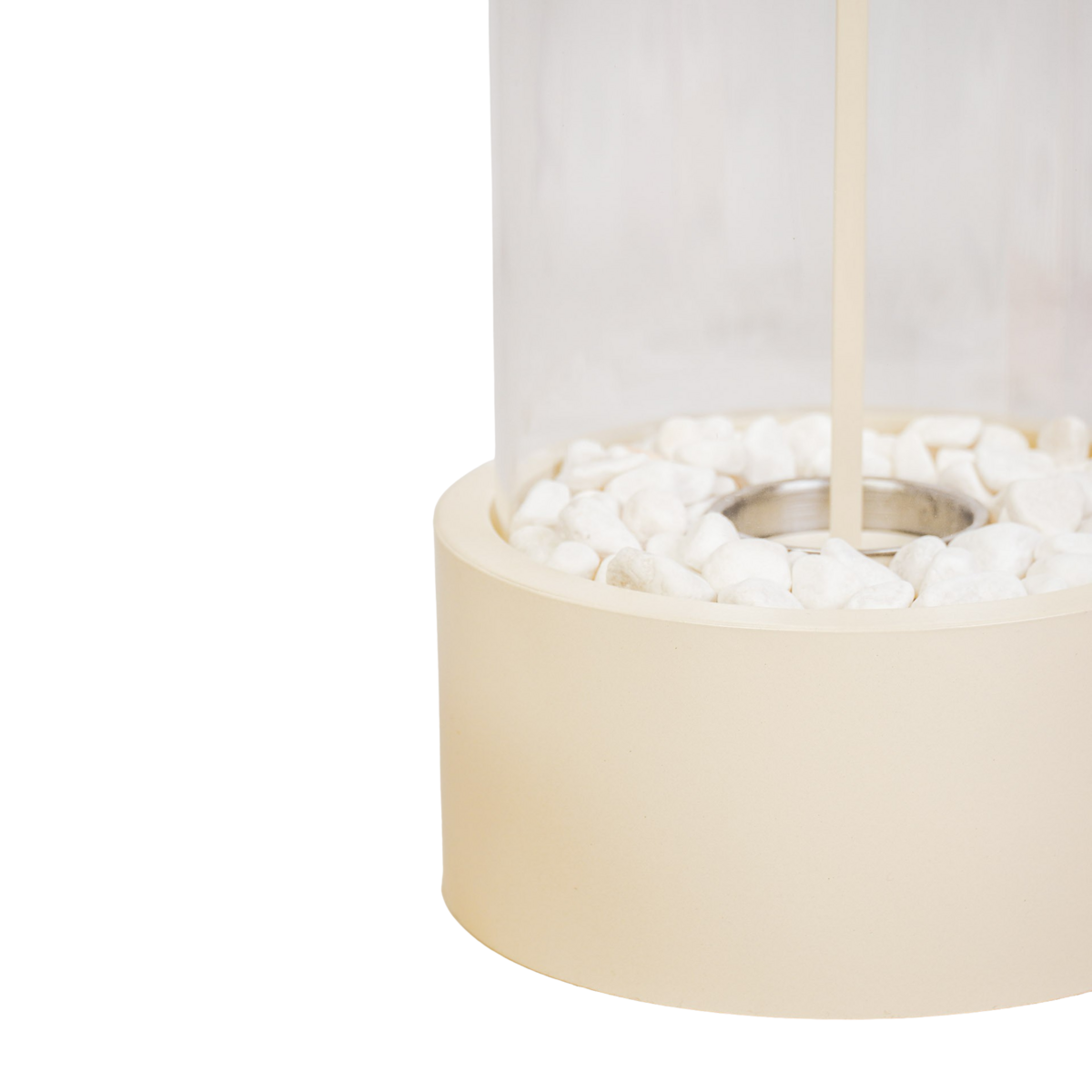 Tabelbrander - ronde - zand - 21x21x28cm
