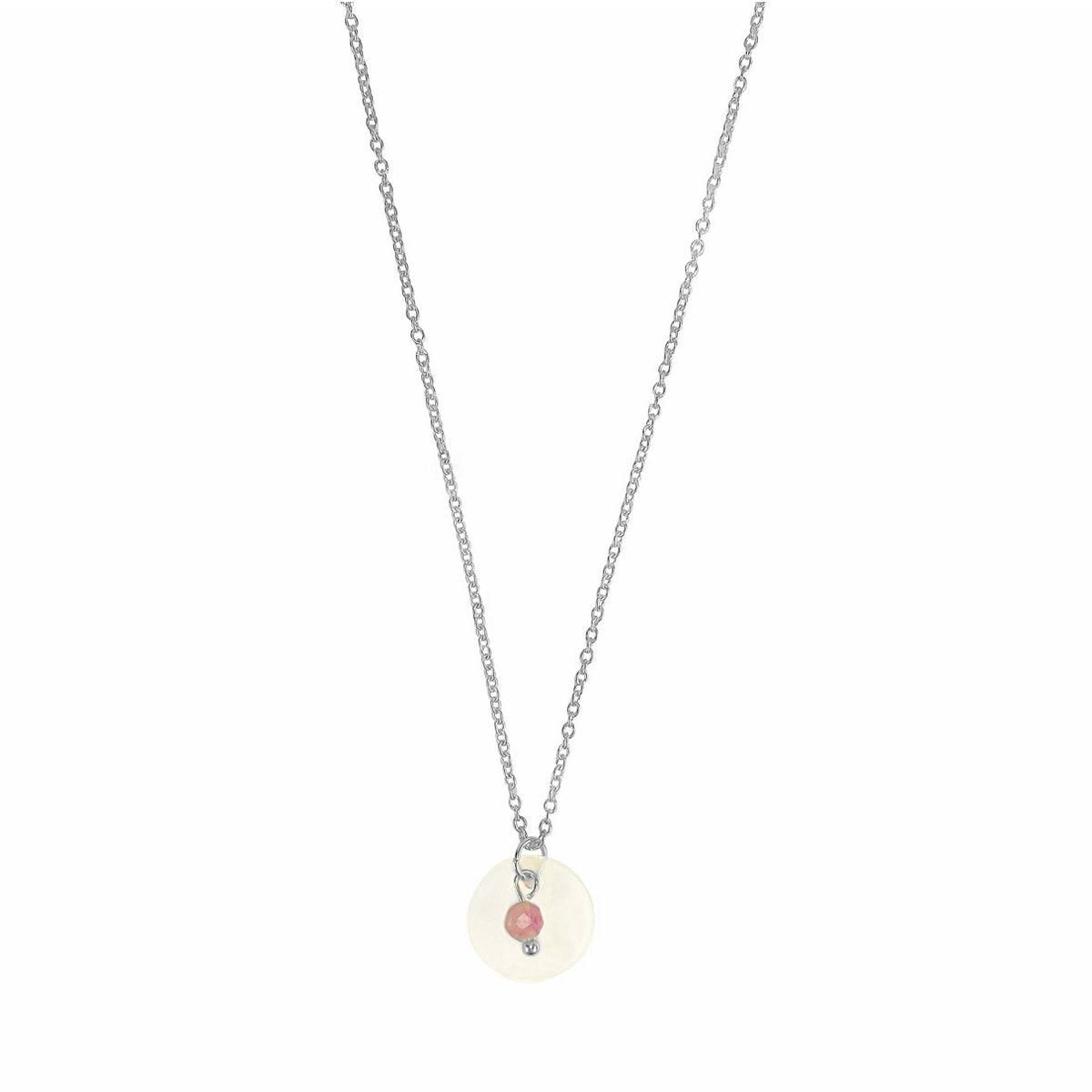 Ketting Toermalijn & Schelp - Zilver