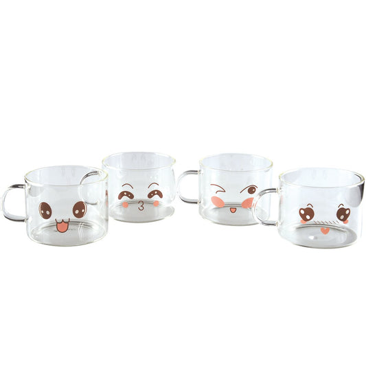 SET 4 GEDECORTEERDE KOMMEN 500ML