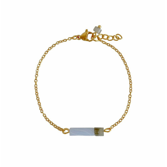 Aquamarijn & Labradoriet Armband - Goud