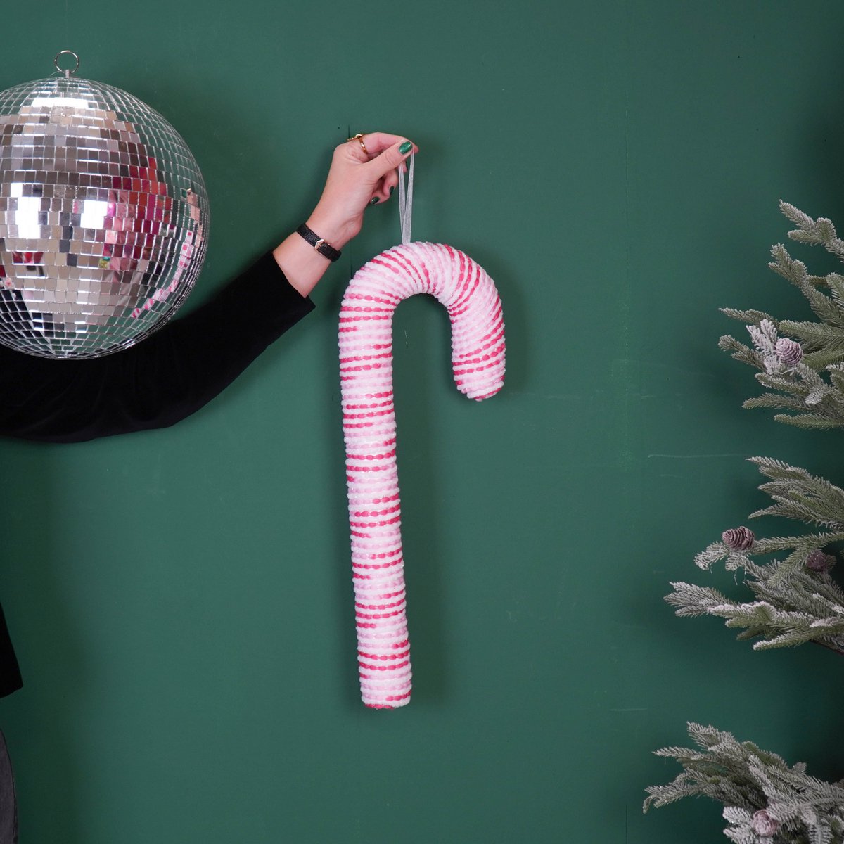 Decoratie - Zuurstok - Schuim - Roze - 52cm