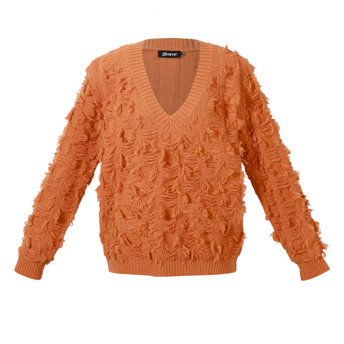 Gebreide Polyestervezel Vrouwen V-hals Trui Casual Effen Kleur