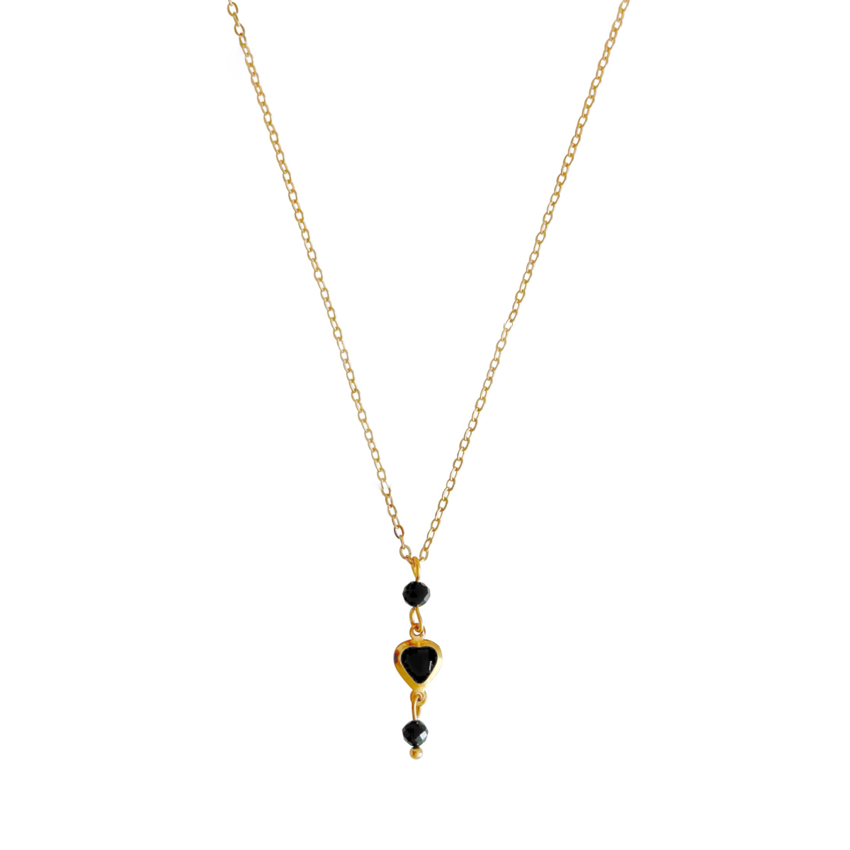 Kristal Hartje & Toermalijn Ketting - Goud