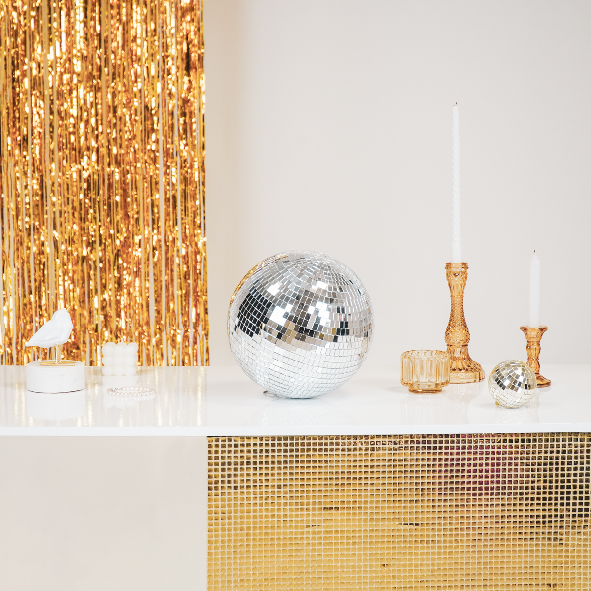 Kersthanger - Discobal - Schuim - Zilver - 25cm