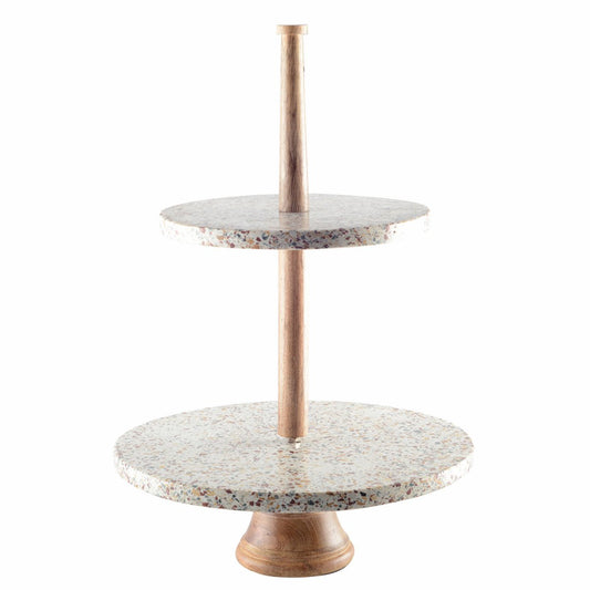 Dienblad - marmeren bladen - H60 cm