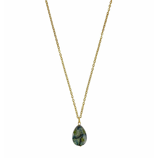 Ketting Kambaba Jaspis - Goud