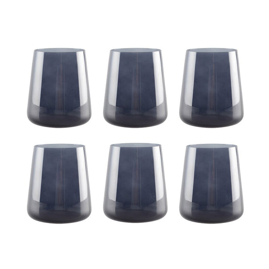 Zwarte waterglazen - set 6