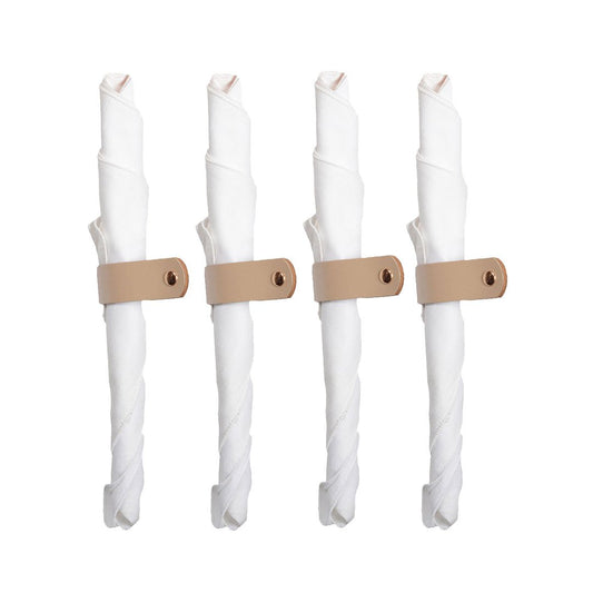 Handdoekrondes in faux leer - veel van 4
