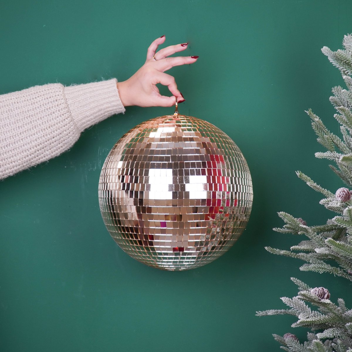 Kersthanger - Discobal - Schuim - Goud - 30cm