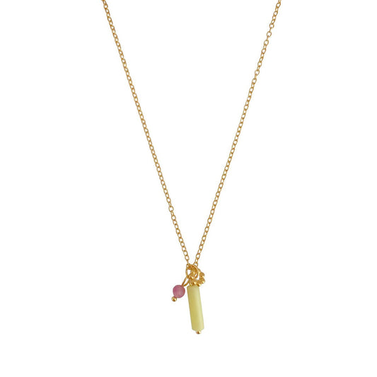 Lemon Jade & Toermalijn Ketting - Goud