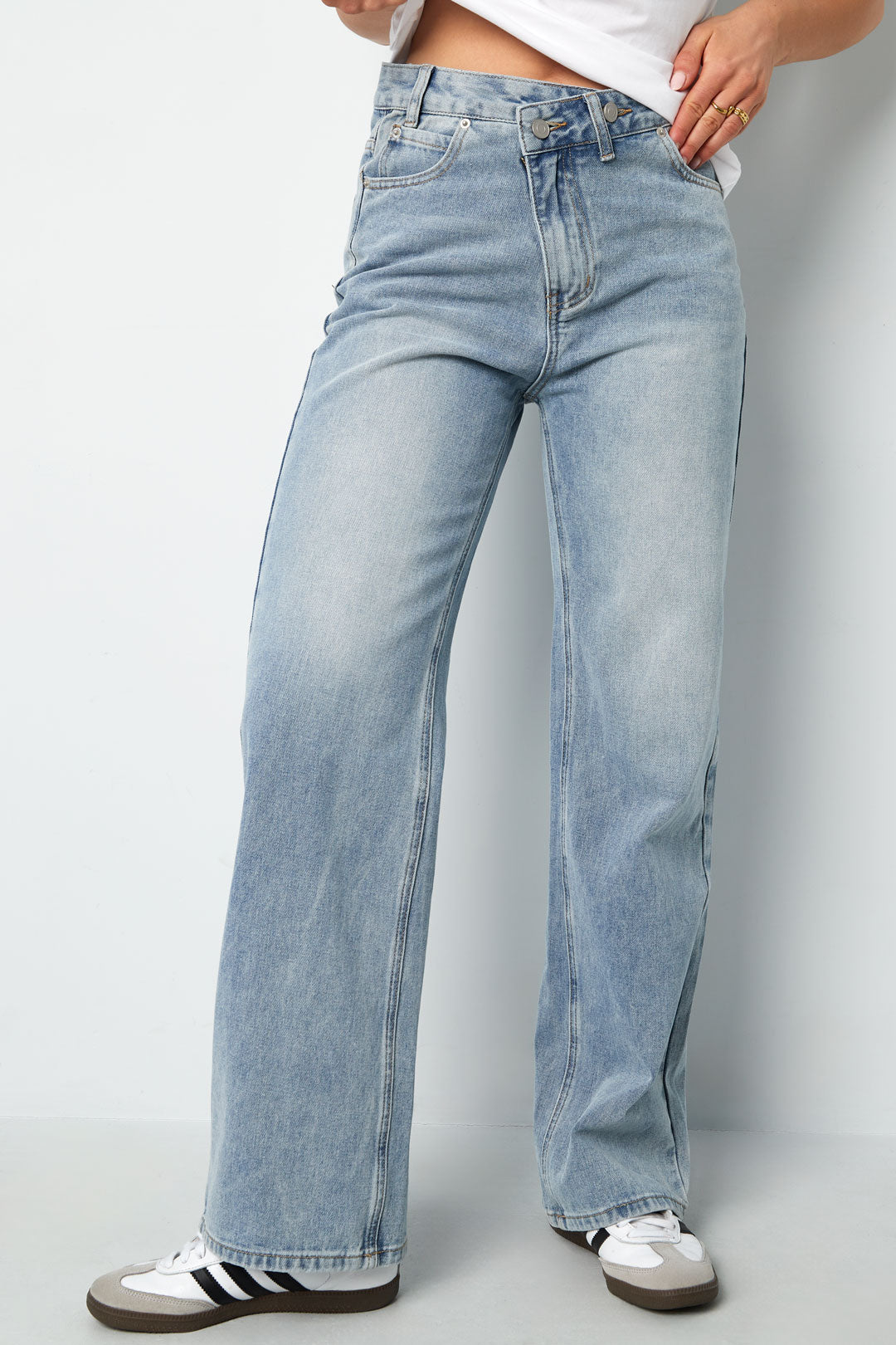 Rechte Jeans Casual Solide Kleur - Meerdere kleuren